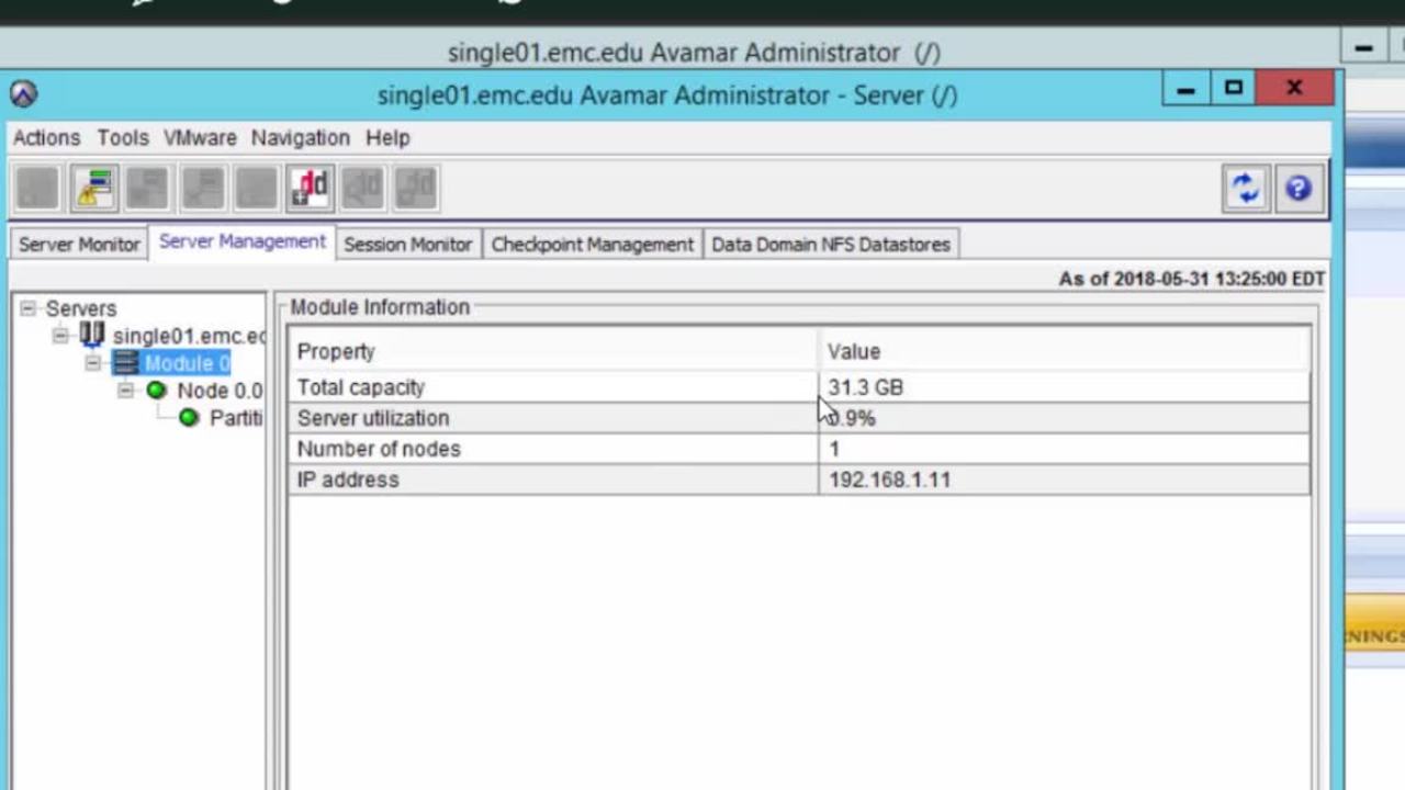 Monitoreo de la capacidad de Avamar