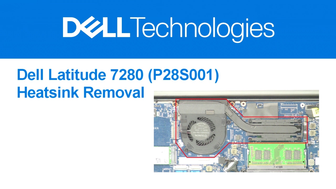 How to Remove the Heatsink on Latitude 7280