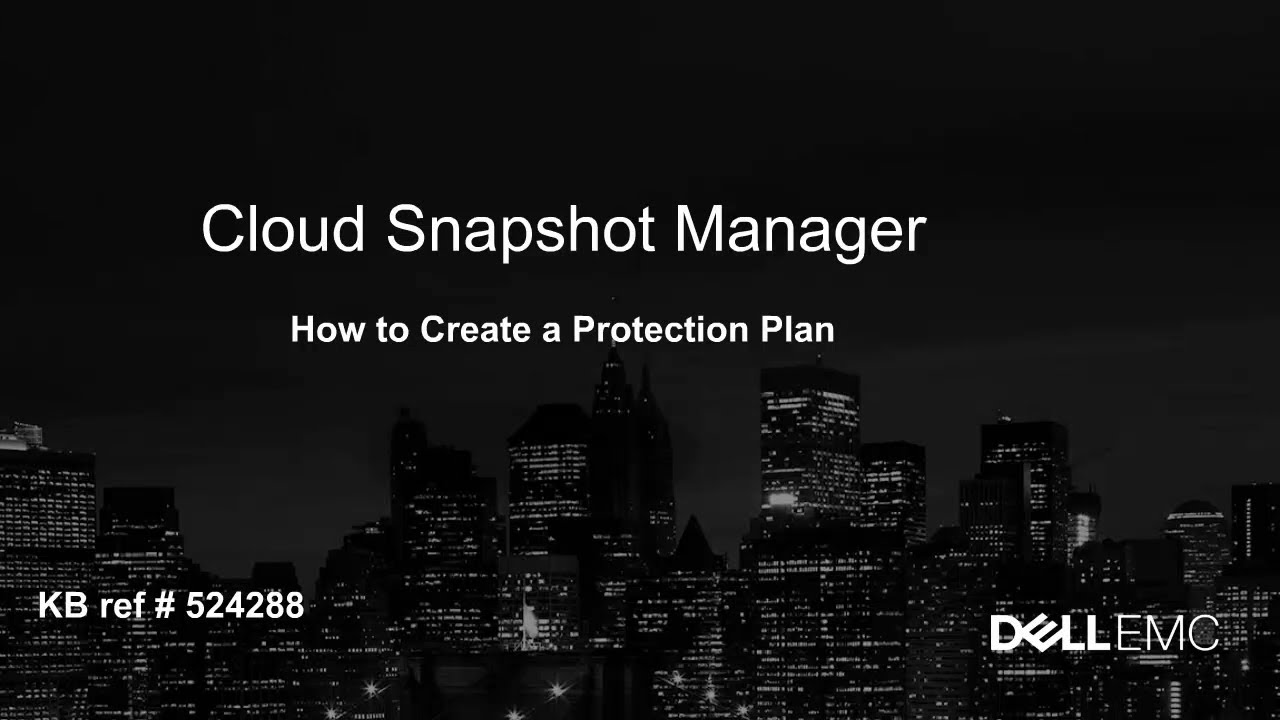 Cloud Snapshot Manager: How to Create a Protection Plan