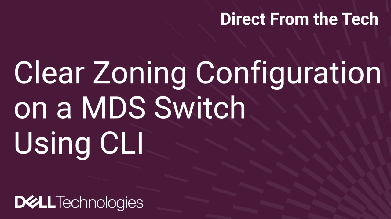 How to clear zoning configuration using CLI on a Cisco MDS switch
