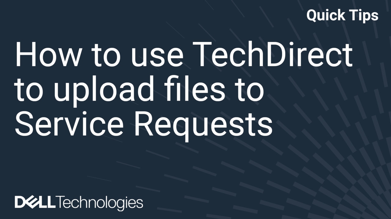 Cómo usar TechDirect para cargar archivos en solicitudes de servicio