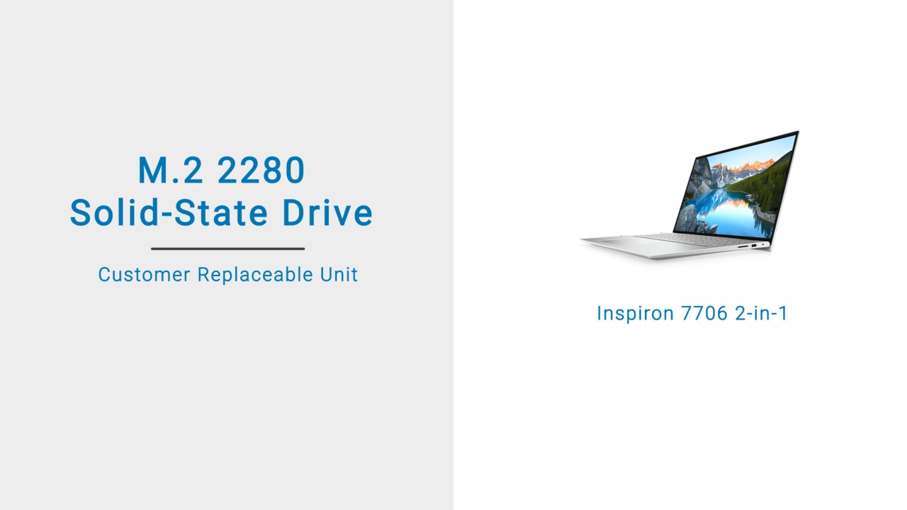 How to Replace the M.2 2280 Solid-State Drive on Inspiron 7706 2-in-1