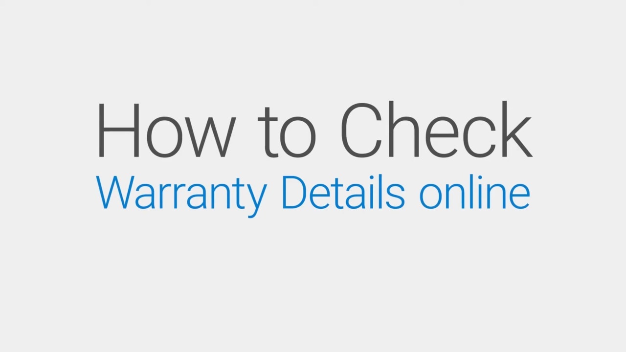 How to Check Warranty Details online