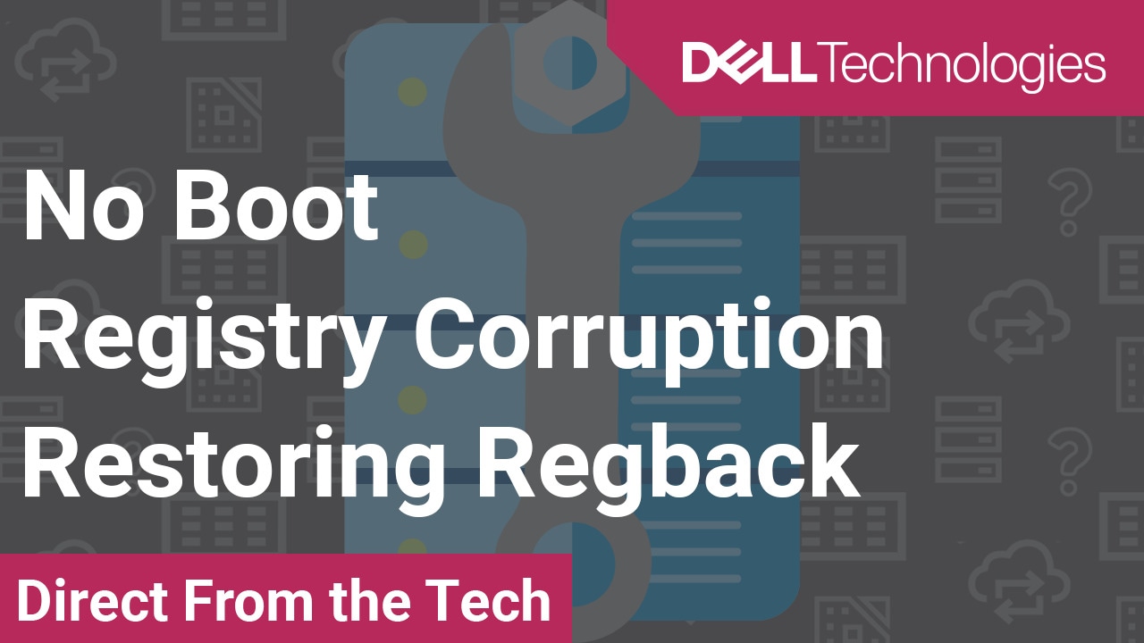 How to restore Regback for Registry Corruption
