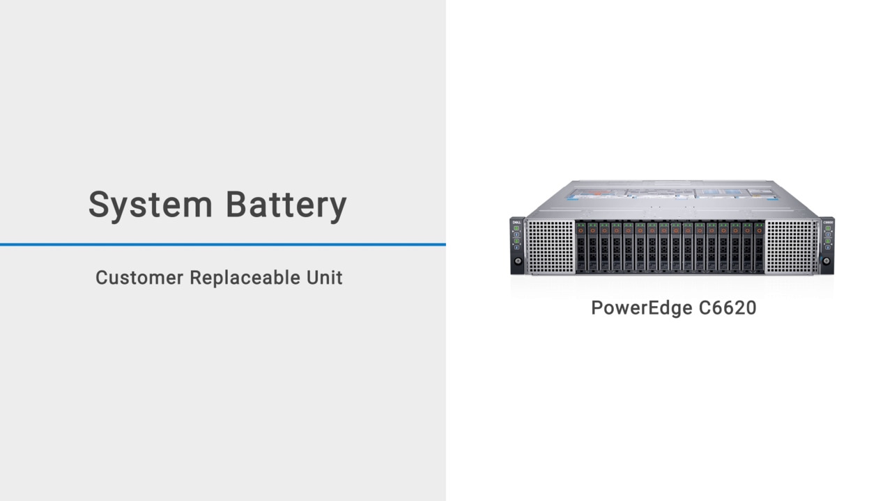 How to Replace the system battery in a PowerEdge C6620