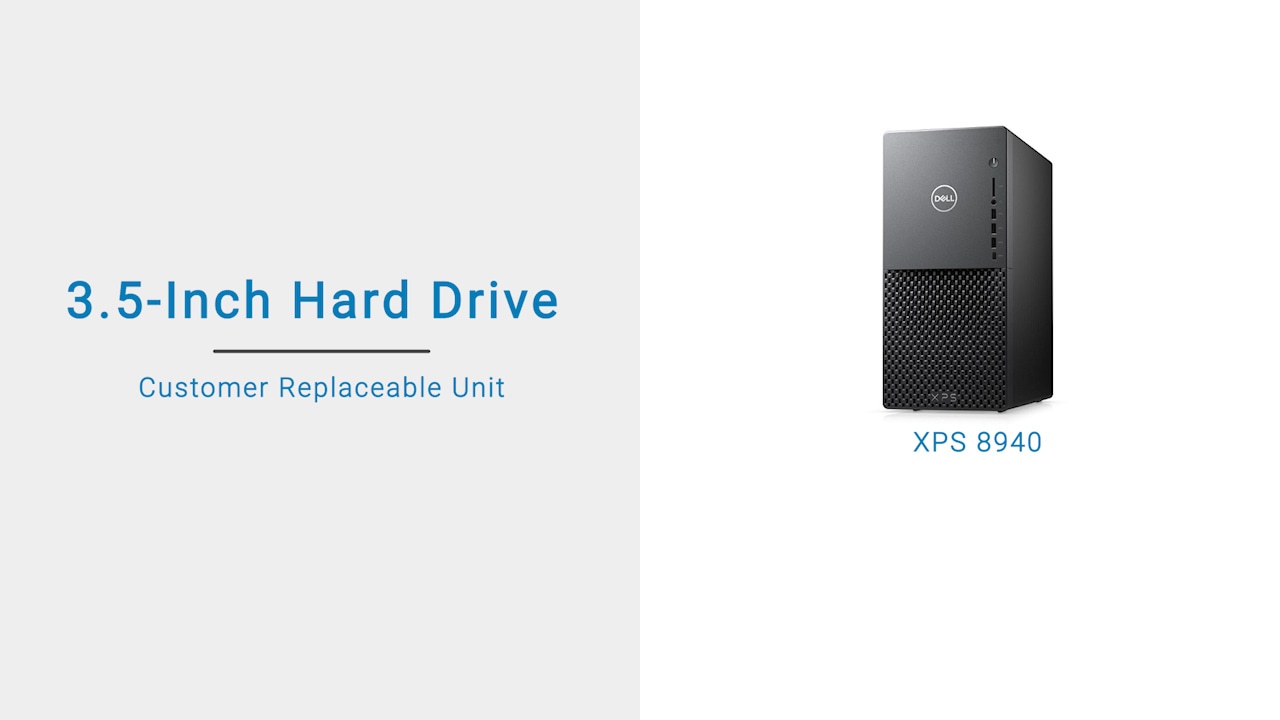 How to replace the 3.5-inch hard drive on XPS 8940