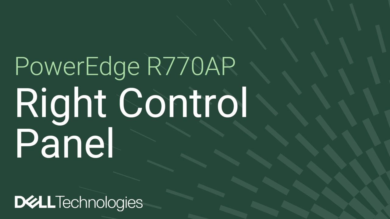 How to replace the right control panel on a PowerEdge R770AP