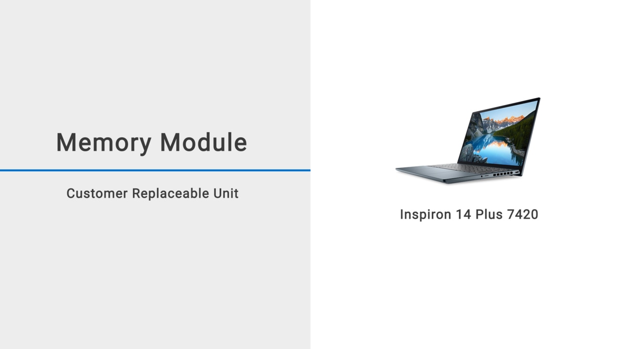 How to replace the memory modules on Inspiron 14 Plus 7420