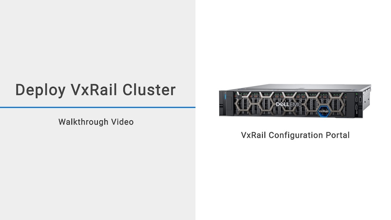 How to Configure VxRail Cluster using the VxRail Configuration Portal