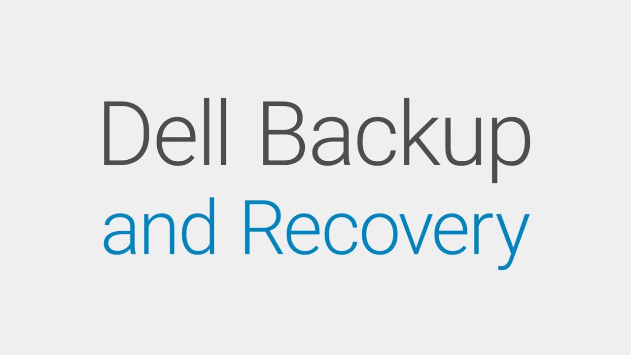 How To Backup and Recovery for Dell