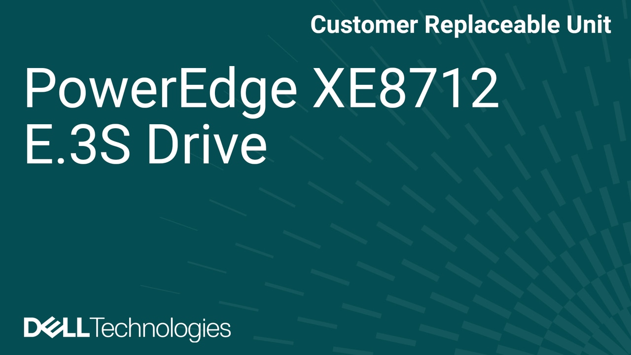 How to Replace Drives in a PowerEdge XE8712