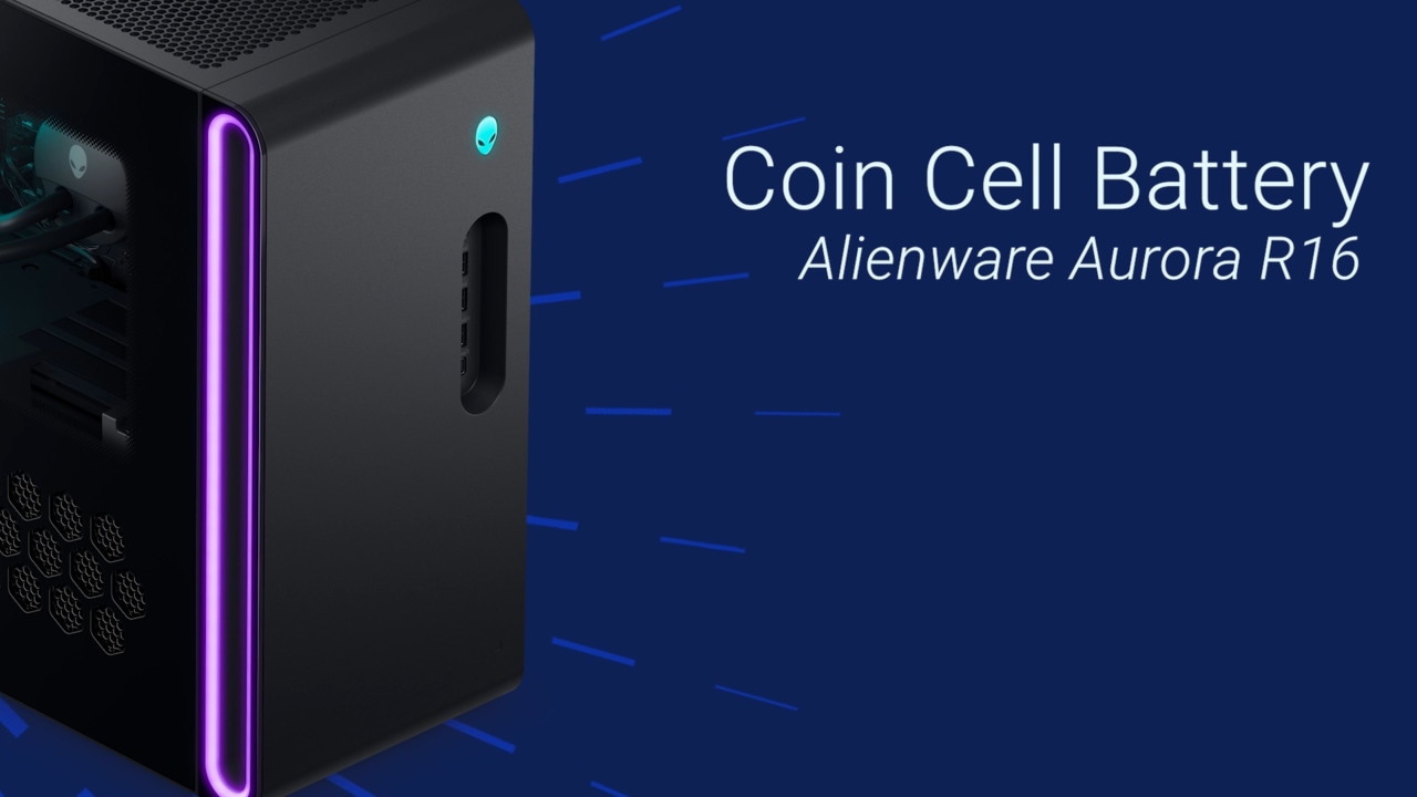 De knoopcelbatterij vervangen op Alienware Aurora R16