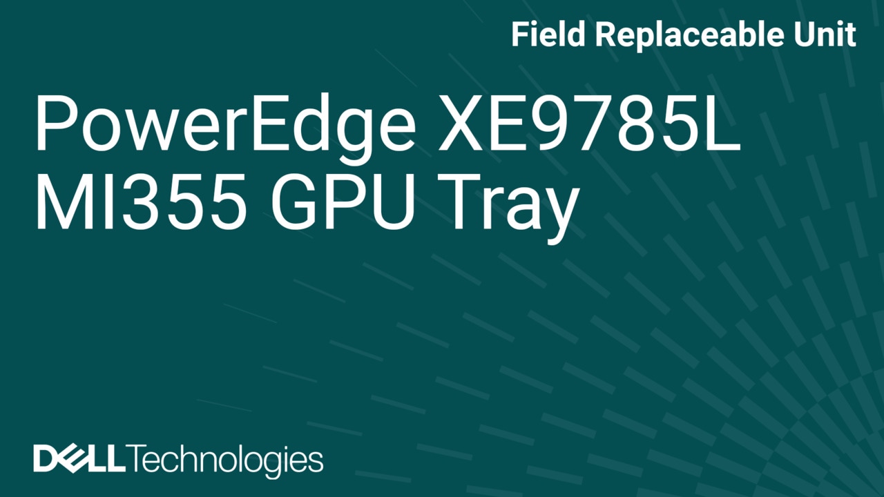 How to Replace MI355 GPU tray in XE9785L