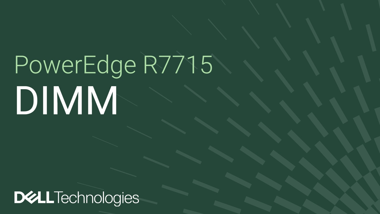 How to replace a DIMM on a PowerEdge R7715