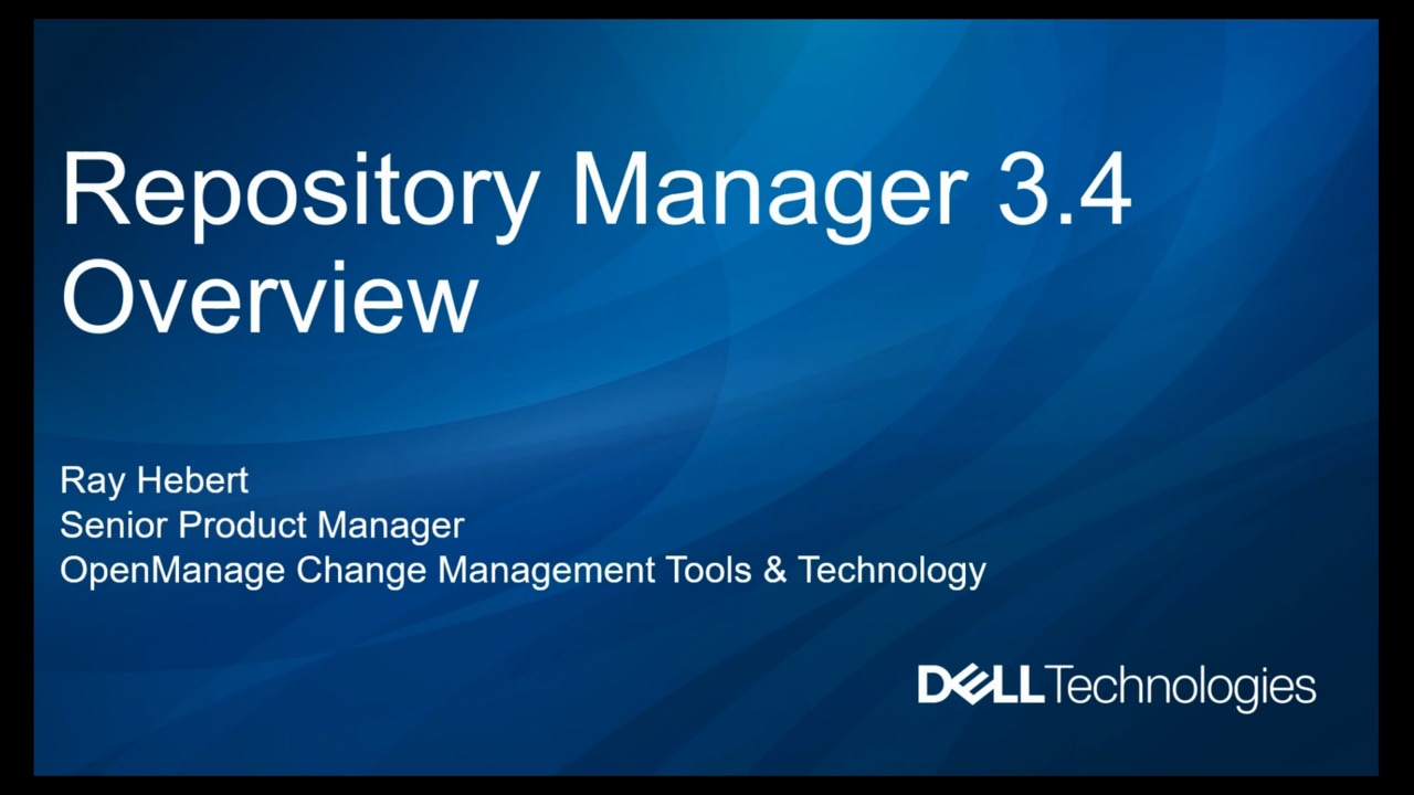 Overview for Dell Repository Manager 3.4