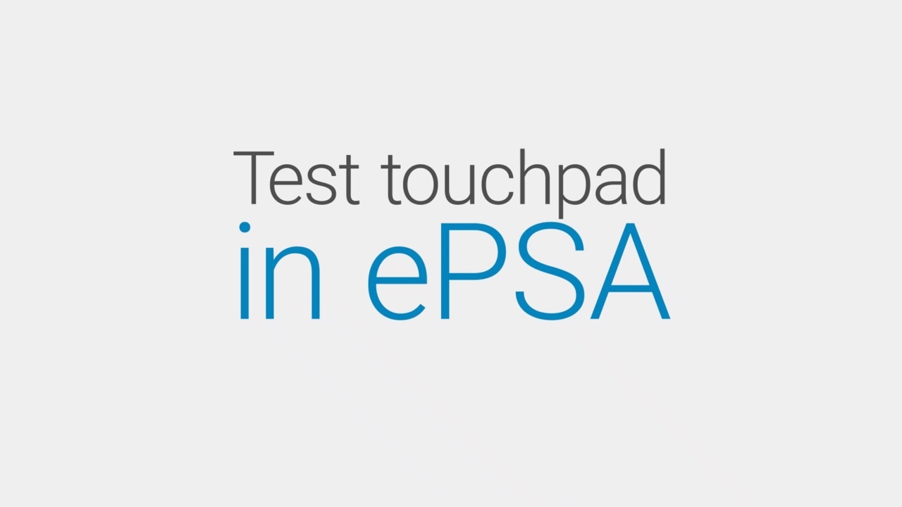 Test touchpad in ePSA