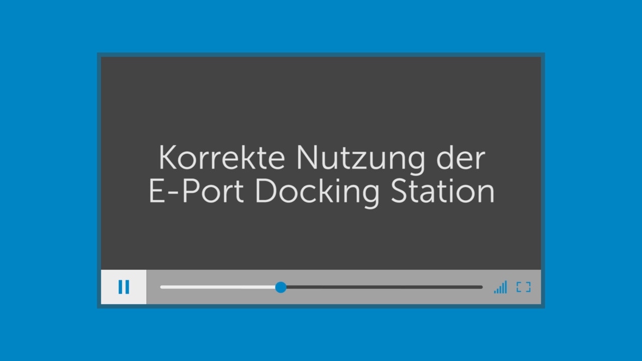 E-Port Docking Station korrekt nutzen