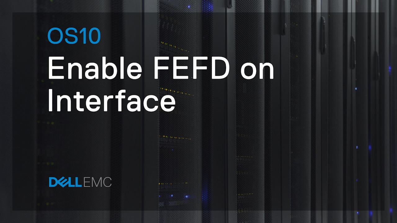 How to enable FEFD on interface