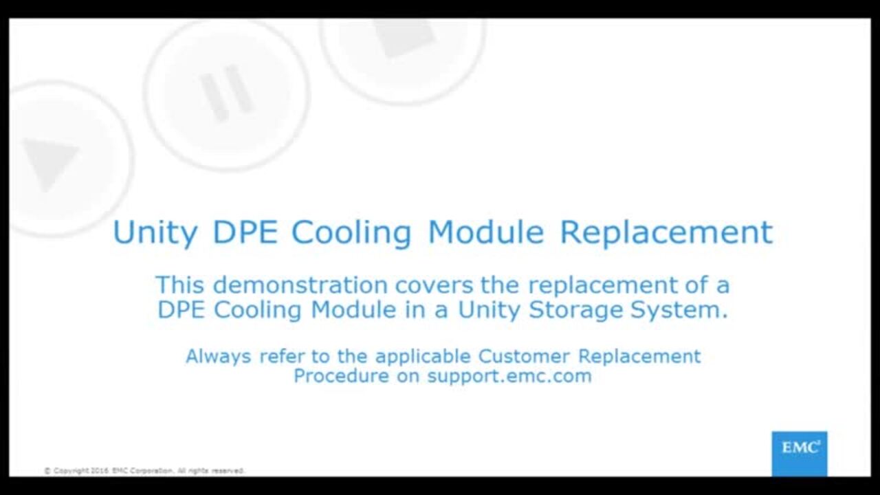 How to replace a DPE Cooling Module for Unity