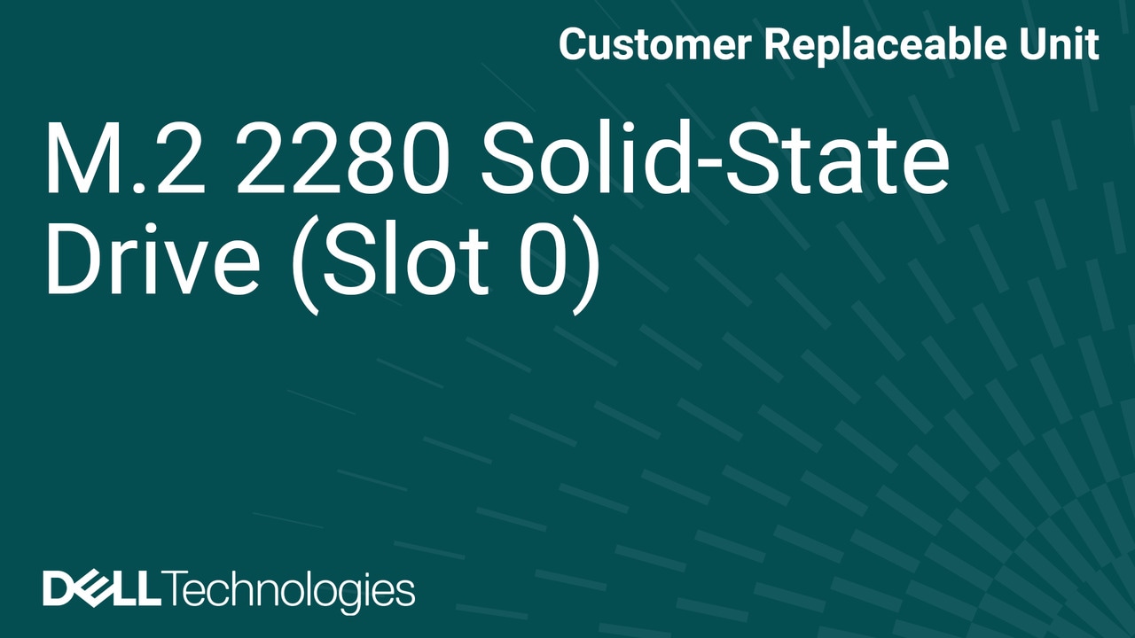 Cómo reemplazar la SSD 2280, ranura 0, en Dell Pro Precision 7 T1 PW7T1260
