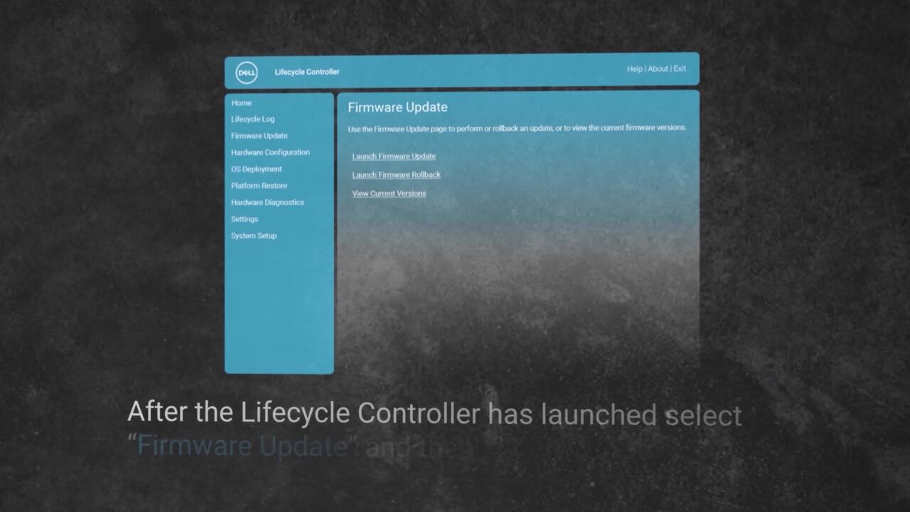 How To Update The Firmware Using Lifecycle Controller QuickTips