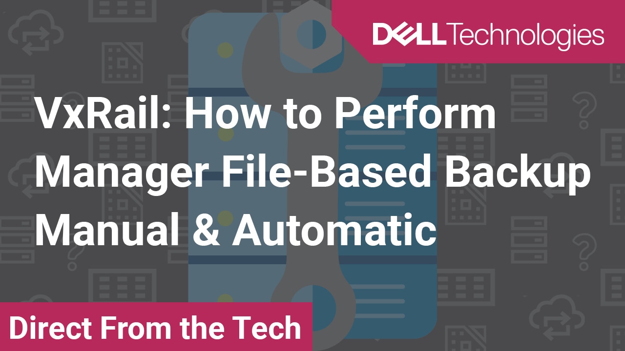 How to perform VxRail Manager File-Based Backup