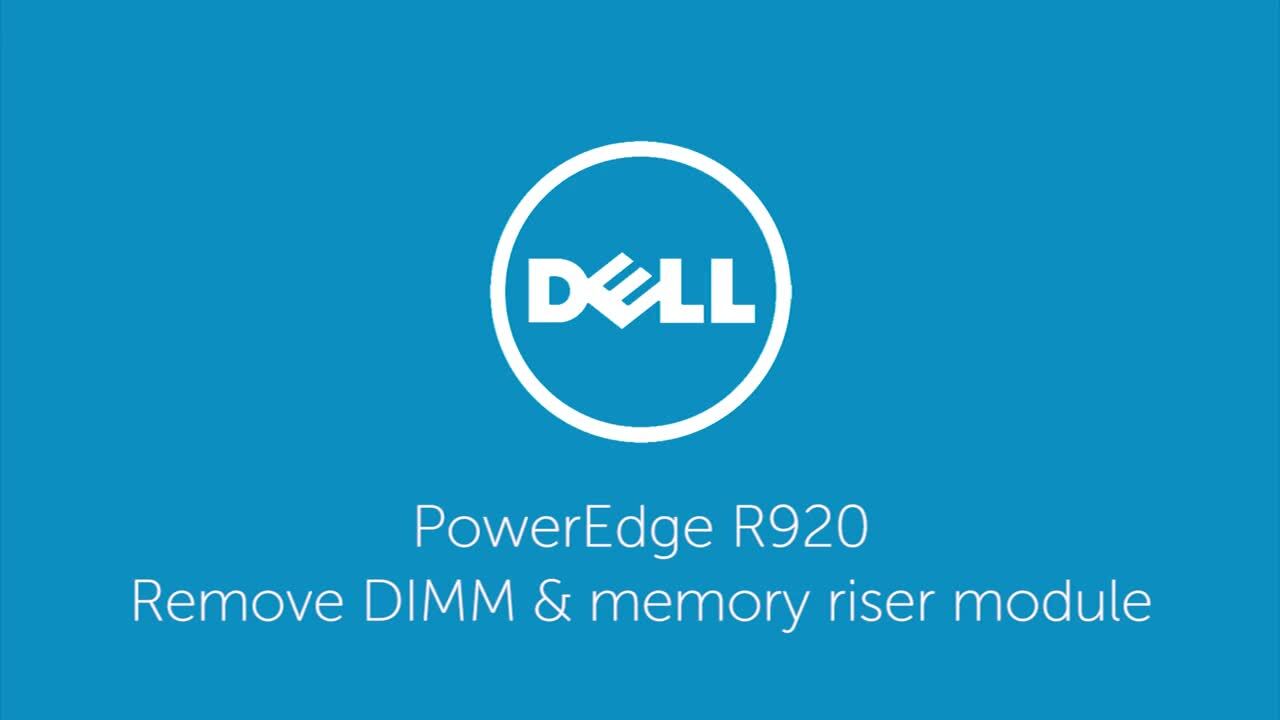 How to Remove DIMM and Memory Riser Module for PowerEdge R920