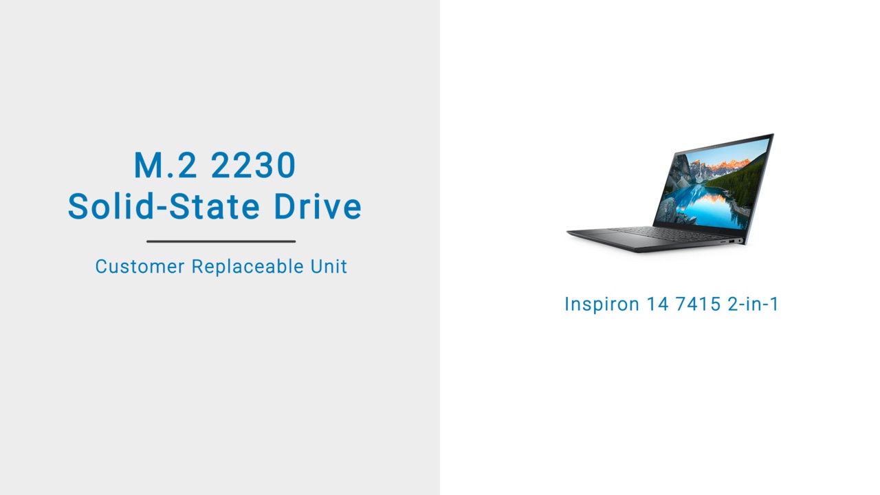 How to replace the M.2 2230 SSD on the Inspiron 14 7415 2-in-1