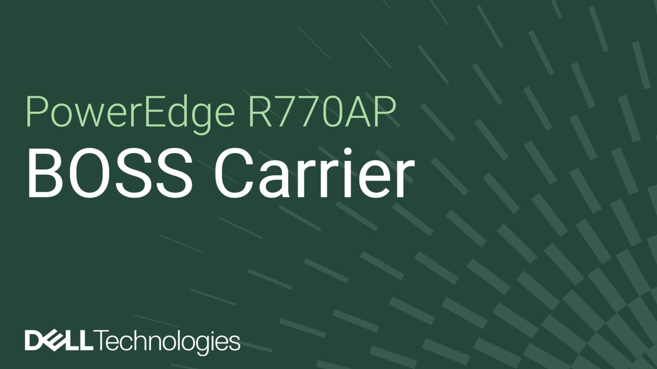 How to replace a BOSS Carrier and M.2 NVMe SSD in a PowerEdge R770AP