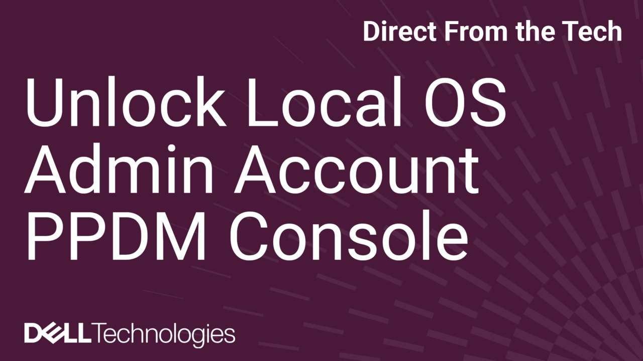 Jak odemknout účet operačního systému správce PowerProtect Data Manager pomocí webové konzoly