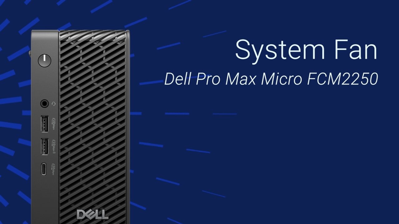 Slik setter du inn systemviften på Dell Pro Max Micro FCM2250