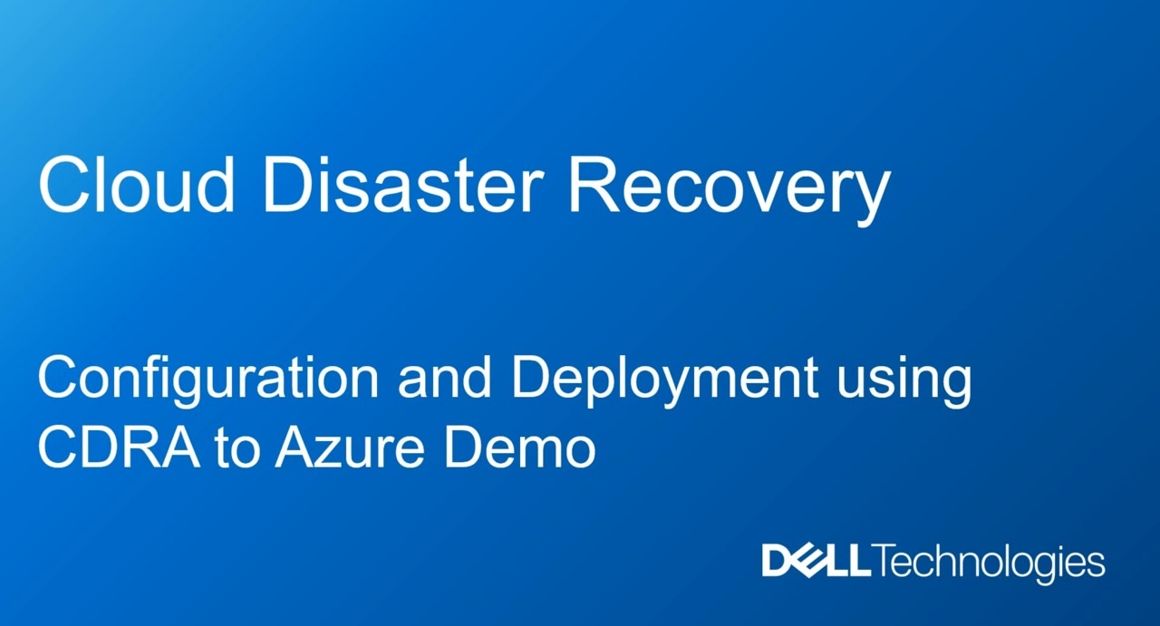 Configuration and Deployment using CDRA to Azure demo
