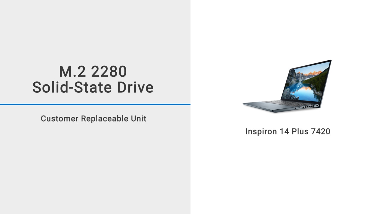 How to replace the M.2 2280 solid-state drive on Inspiron 14 Plus 7420