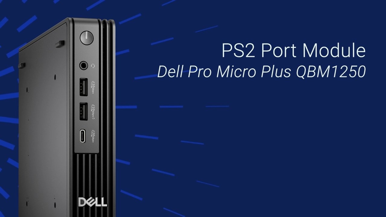 Slik bytter du PS2-portmodulen på Dell Pro Micro Plus QBM1250
