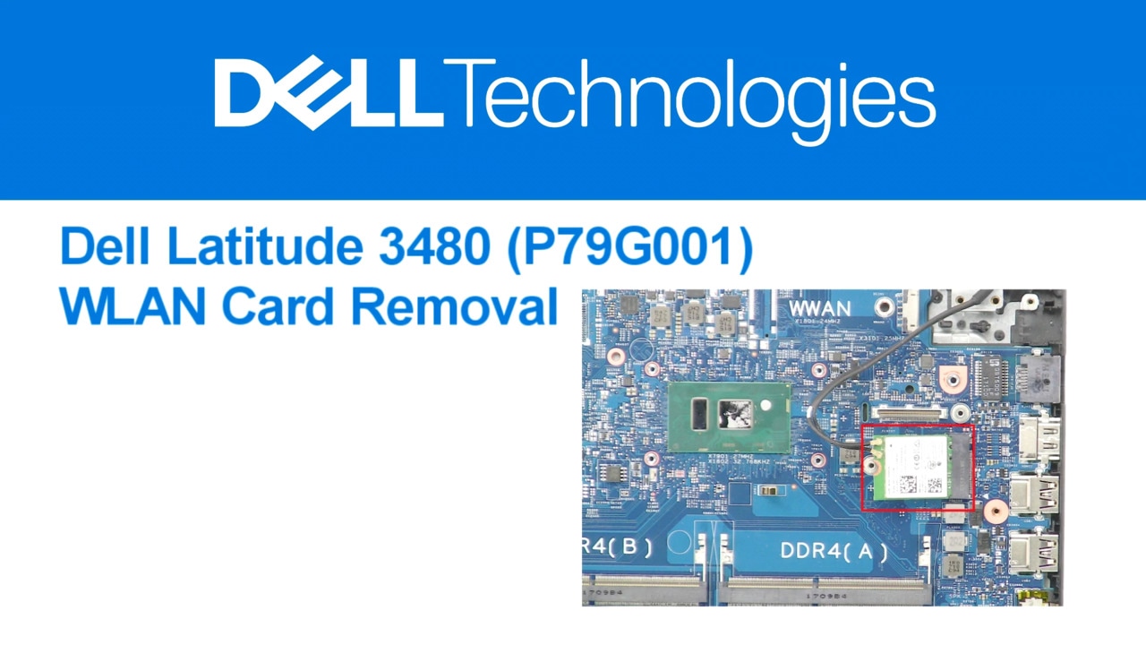 How to Remove WLAN Card for Latitude 3480