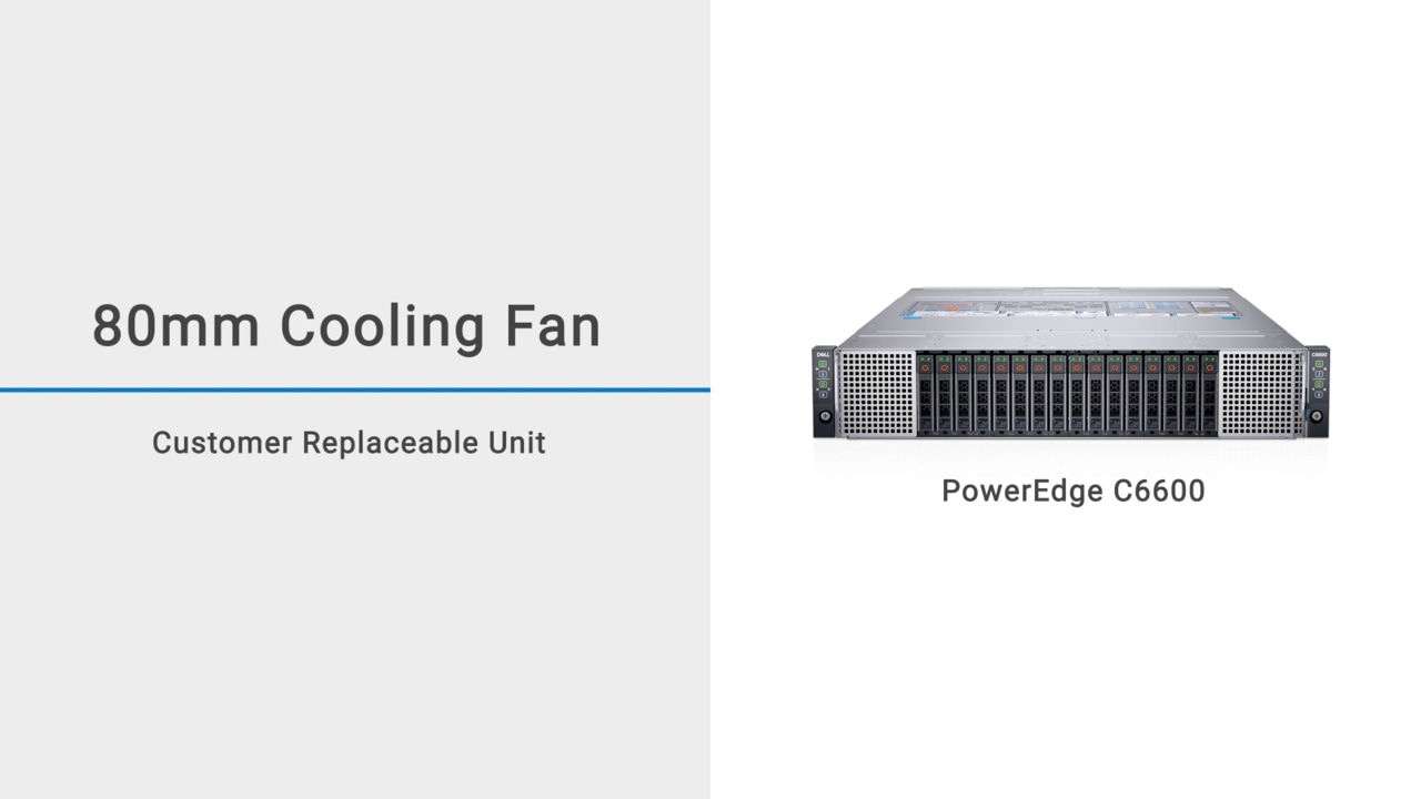 How to Replace an 80 millimeter fan in a PowerEdge C6600