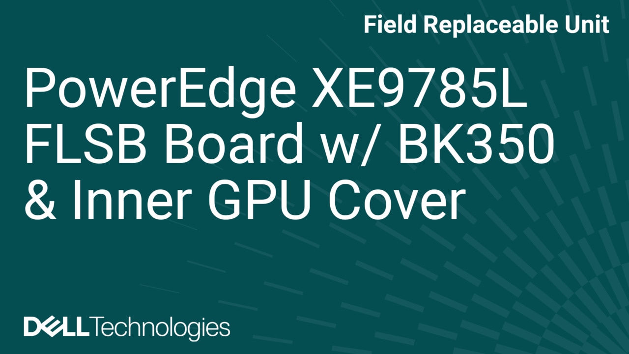 How to Replace FLSB board with BK350 and Inner GPU cover in XE9785L