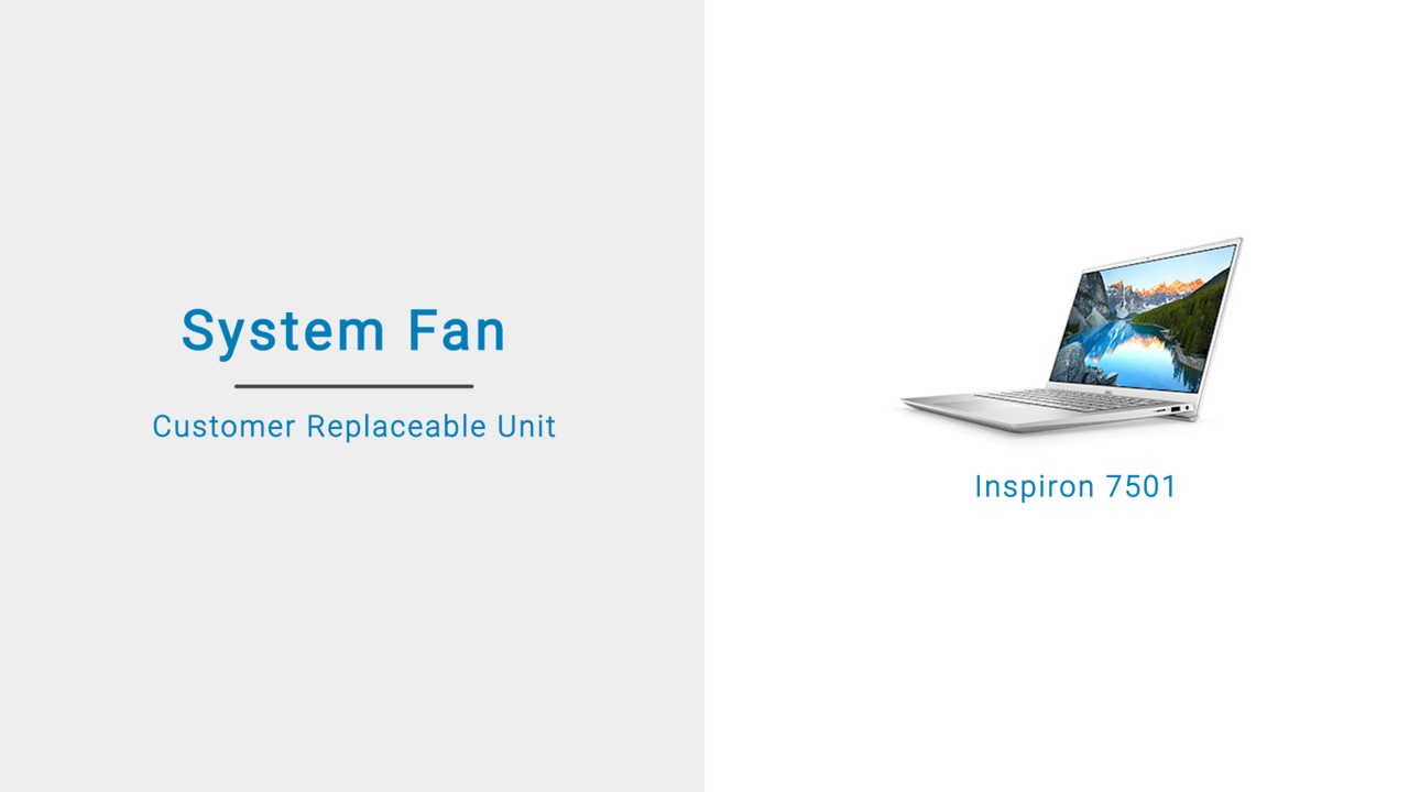 How to Replace the System Fan on the Inspiron 7501