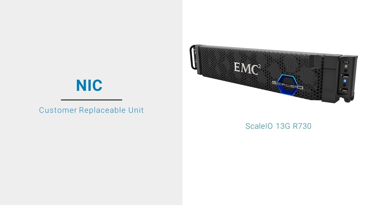 Comment remplacer une carte NIC ScaleIO 13G pour R730