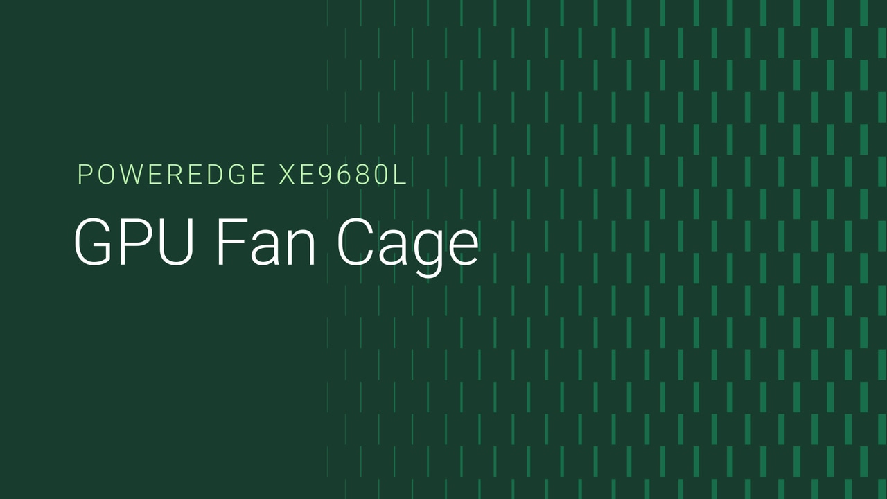 How to replace the GPU fan cage assembly on a PowerEdge XE9680L