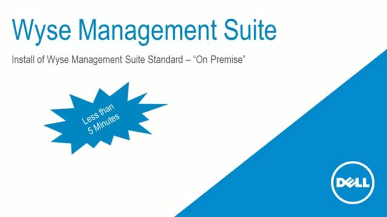 How To Install Wyse Management Suite Standard