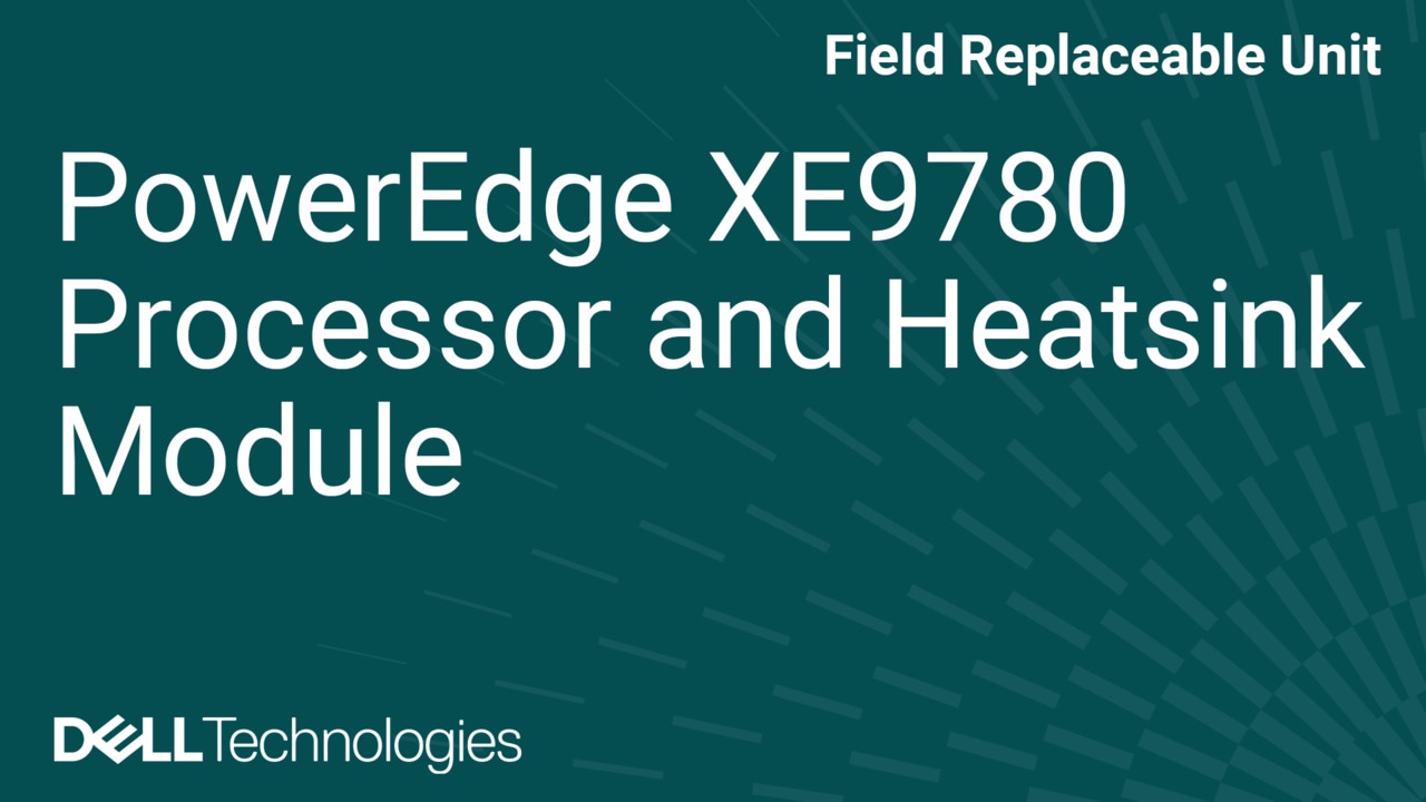 How to Replace Processor and Heatsink in XE9780