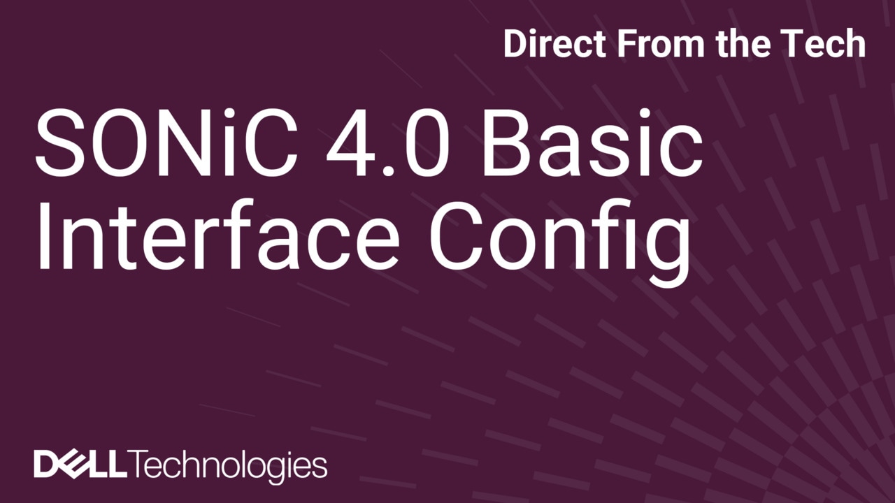 SONiC 4.0 Basic Interface Configuration