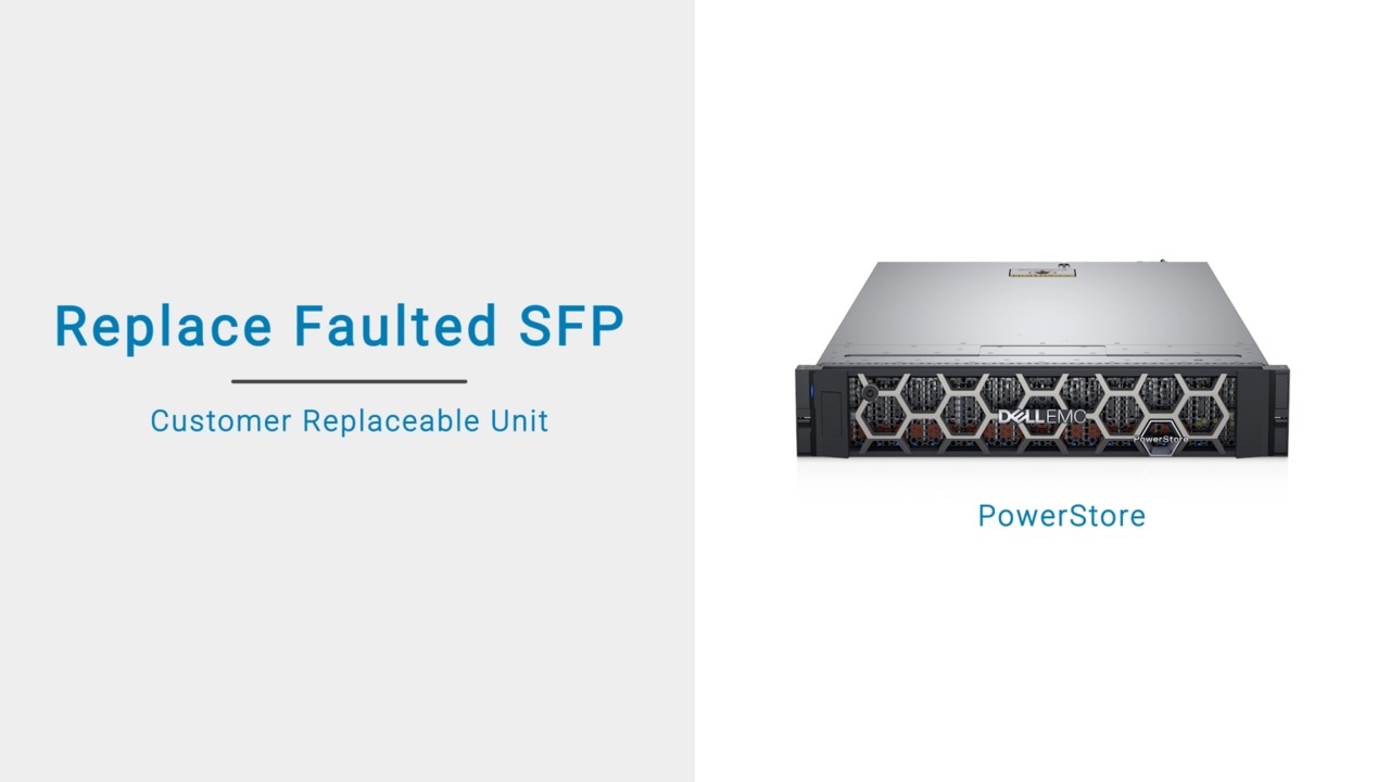 Cómo reemplazar un SFP con errores de PowerStore