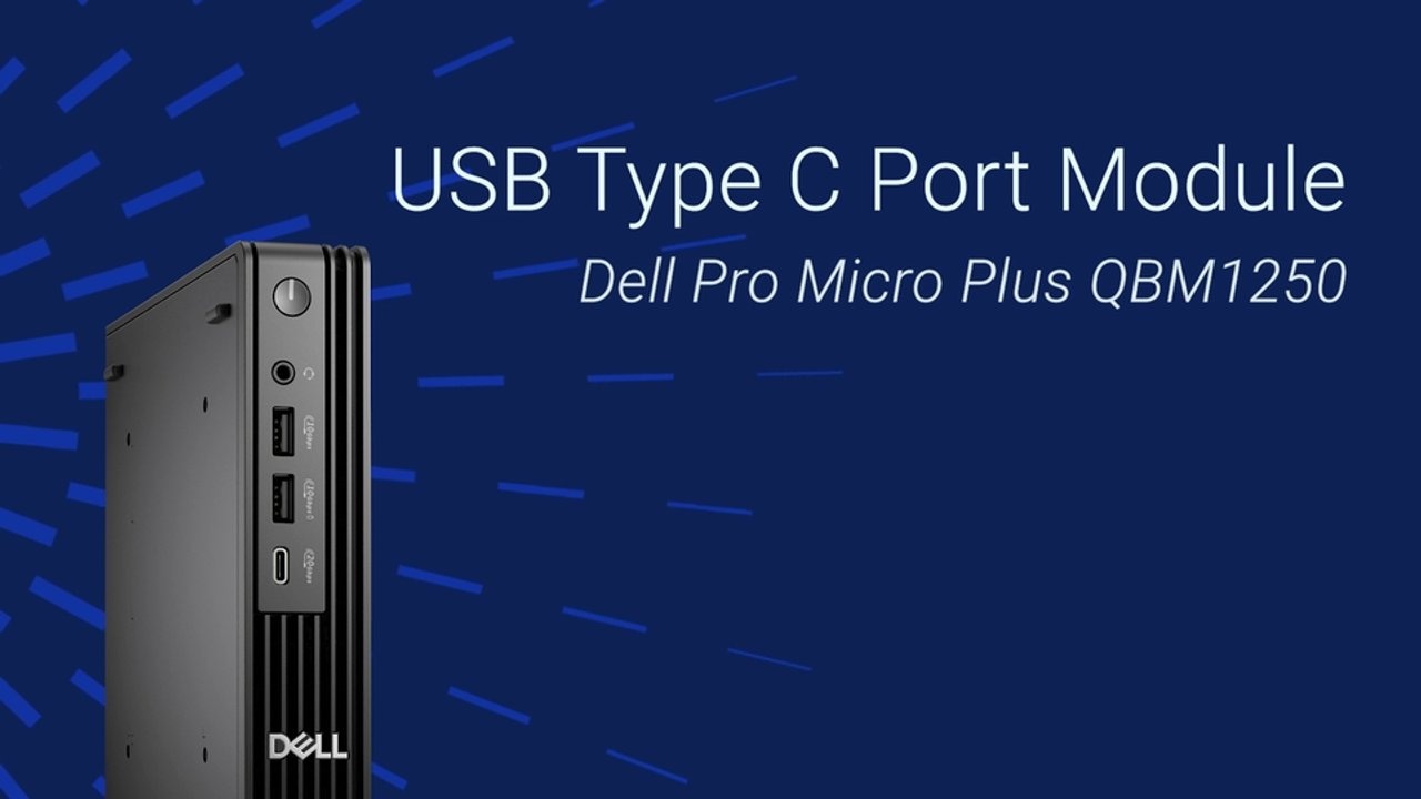 Slik bytter du USC Type-C-portmodul på Dell Pro Micro Plus QBM1250