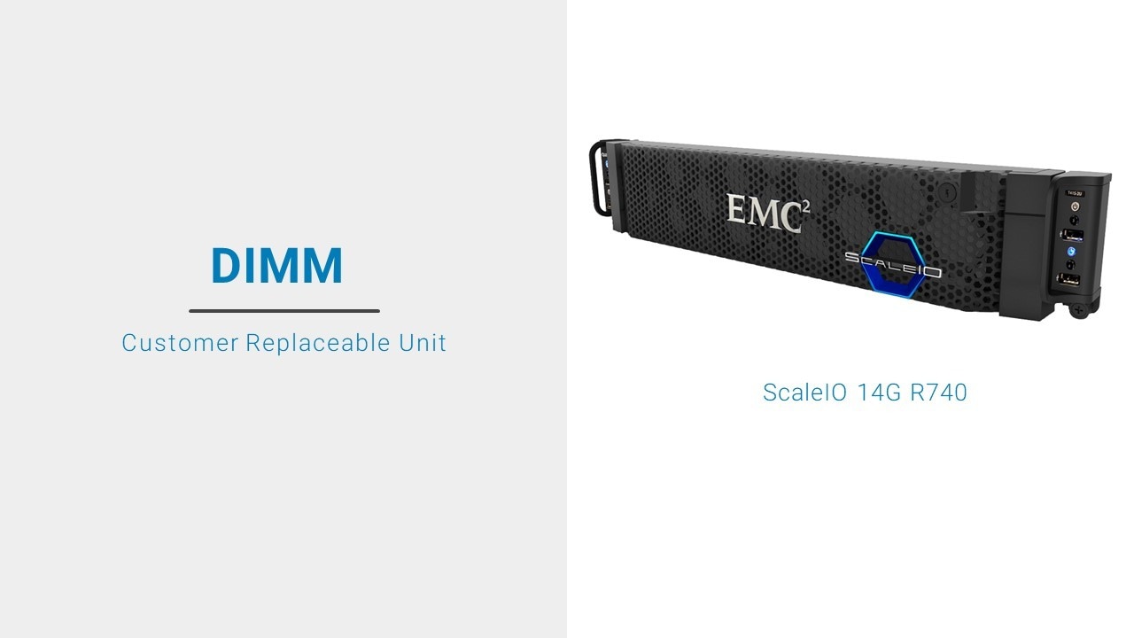 Comment remplacer une barrette DIMM ScaleIO 14G pour R740