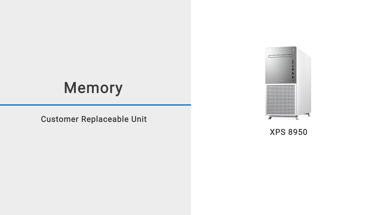 How to replace the memory on the XPS 8950
