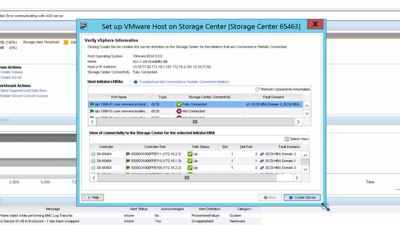 Jak připojit hostitele VMware iSCSI pro úložiště Dell řady SC