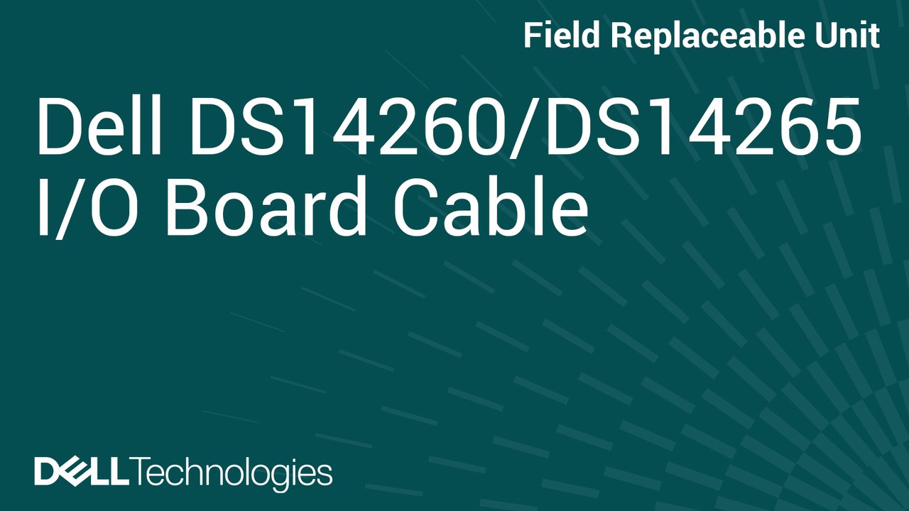 How to Replace I/O Cable in DS14260/DS14265