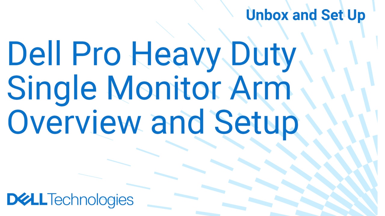 Overview and Setup of the Dell Pro Heavy Duty Single Monitor Arm HDA26